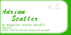 adrian staller business card